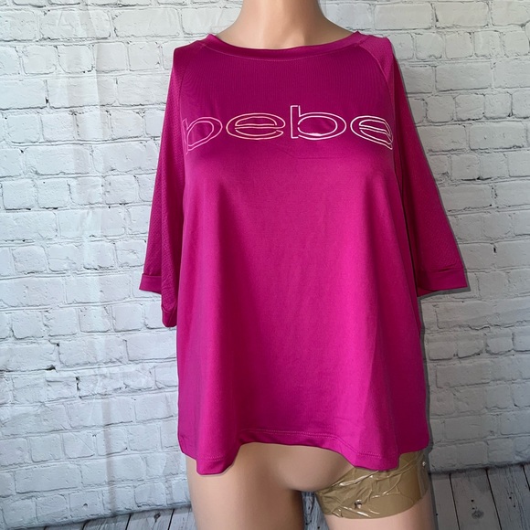 bebe Tops - Bebe Sport dark pink shirt size M